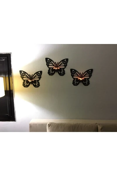 Decorative Butterfly Wall Shelf 3-Piece Set 545351 - MODAT (1)
