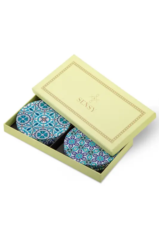 Decorative Coaster Set of 6 Metal Topk - 3