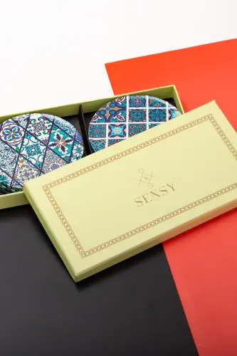 Decorative Coaster Set of 6 Metal Topk - 6