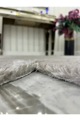 Decorative Coffee Plush Soft White Daisy Modern Rug-Brown - 3