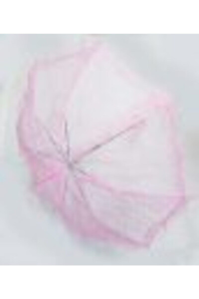 Decorative Lace Wedding and Bridal Umbrella Light Pink 75cm - 4