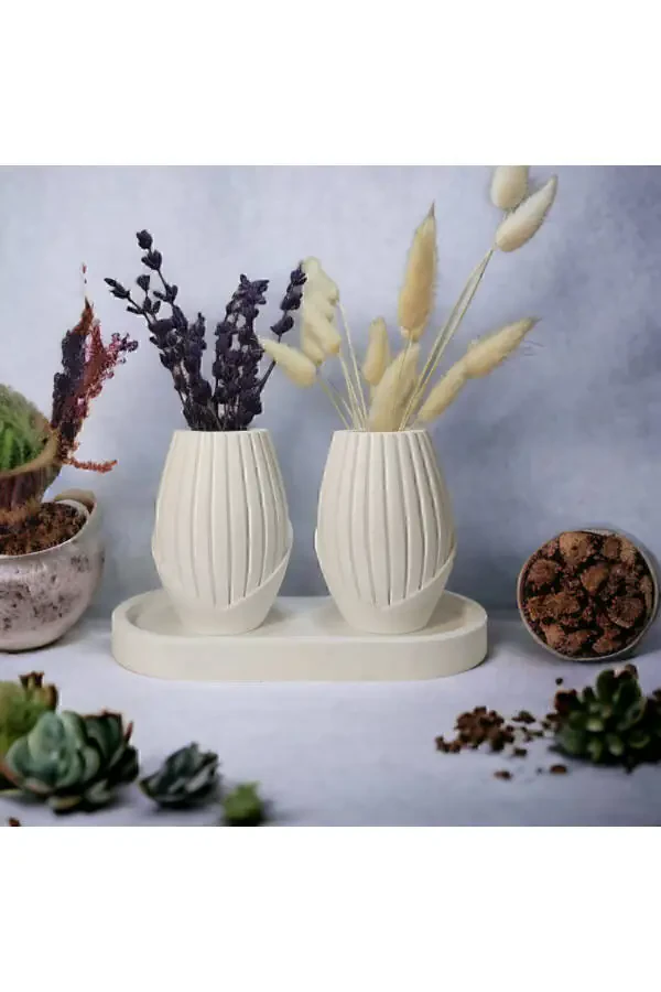 Decorative Living Room Vase Set - 4