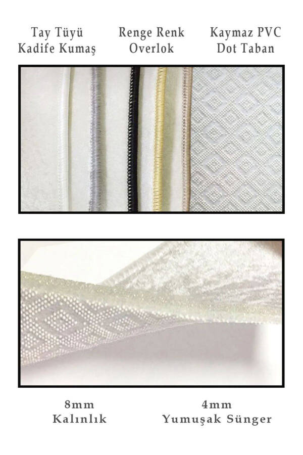 Decorative Modern Design Non-Slip Washable Set Bath Mat 50x60-60x90 Cm - 3