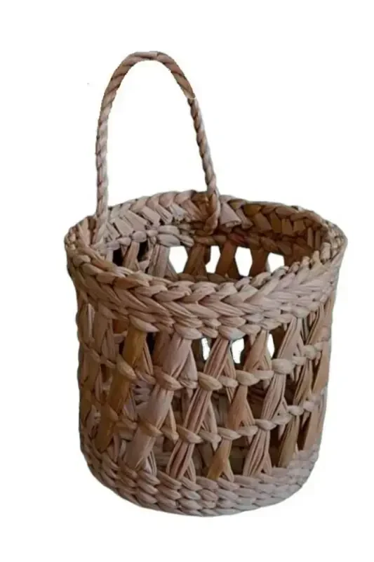 Decorative Multipurpose Natural Handmade Wicker Pot Basket / 10x10cm - 4