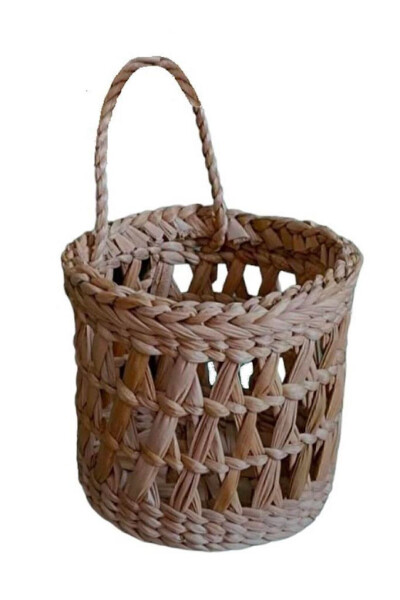 Decorative Multipurpose Natural Handmade Wicker Pot Basket / 10x10cm - 5