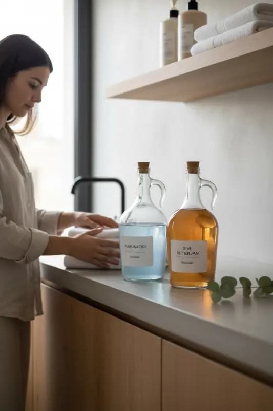 Decorative Mushroom Cap Softener and Liquid Detergent Bottle 1500 Ml (1.5 Litre) - 3