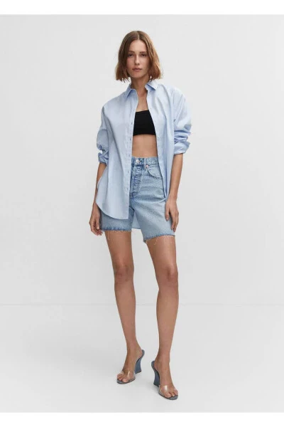 Decorative ripped denim bermuda shorts - MANGO (1)