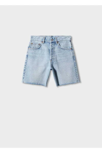 Decorative ripped denim bermuda shorts - 3