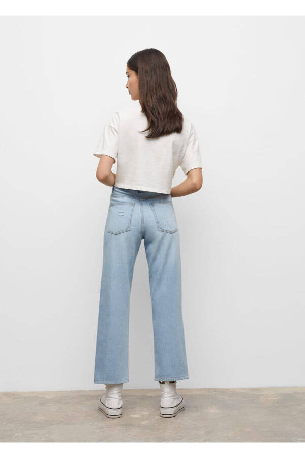 Decorative Ripped Straight Leg Jean - 4