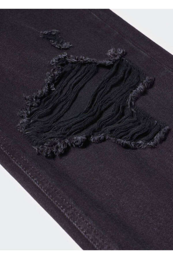 Decorative Ripped Wideleg Jeans - 6