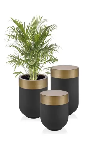 Decorative Vintage Large Flower Pot, Darbuka Pot, 70cm - ELYA (1)