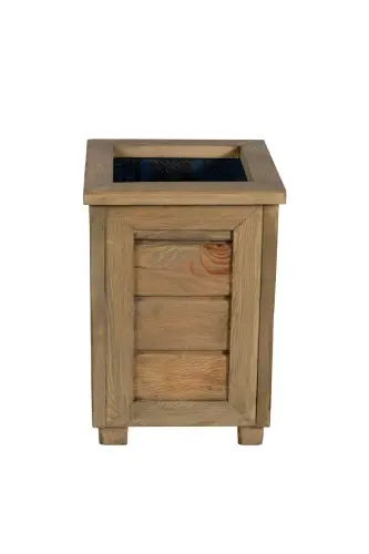 Decorative Wooden Planter- High-Oak - 3