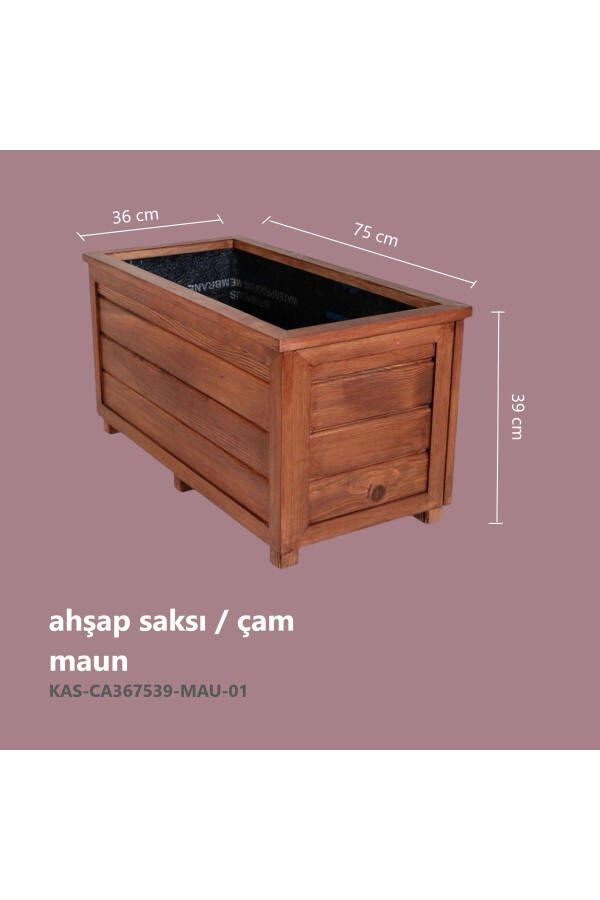 Decorative Wooden Planter - Long - 2