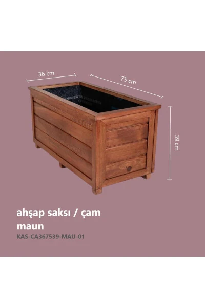 Decorative Wooden Planter - Long - Modazone (1)