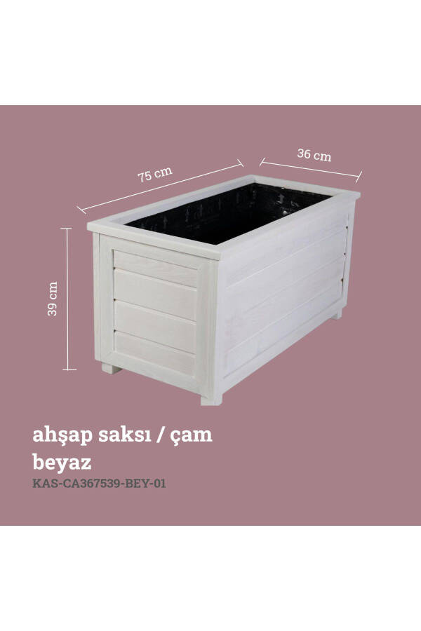 Decorative Wooden Planter - Long - 2