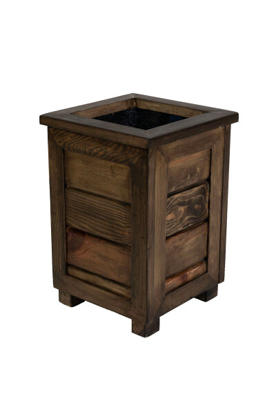 Decorative Wooden Planter - Tall - 7