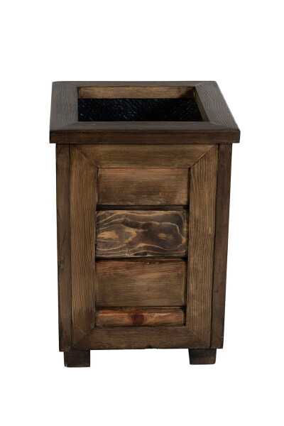 Decorative Wooden Planter - Tall - 4