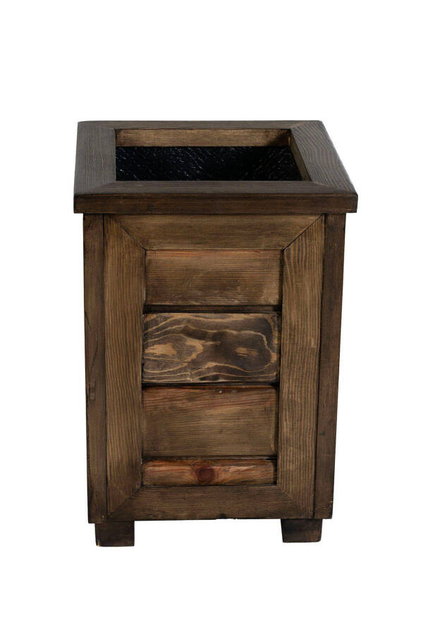 Decorative Wooden Planter - Tall - 4