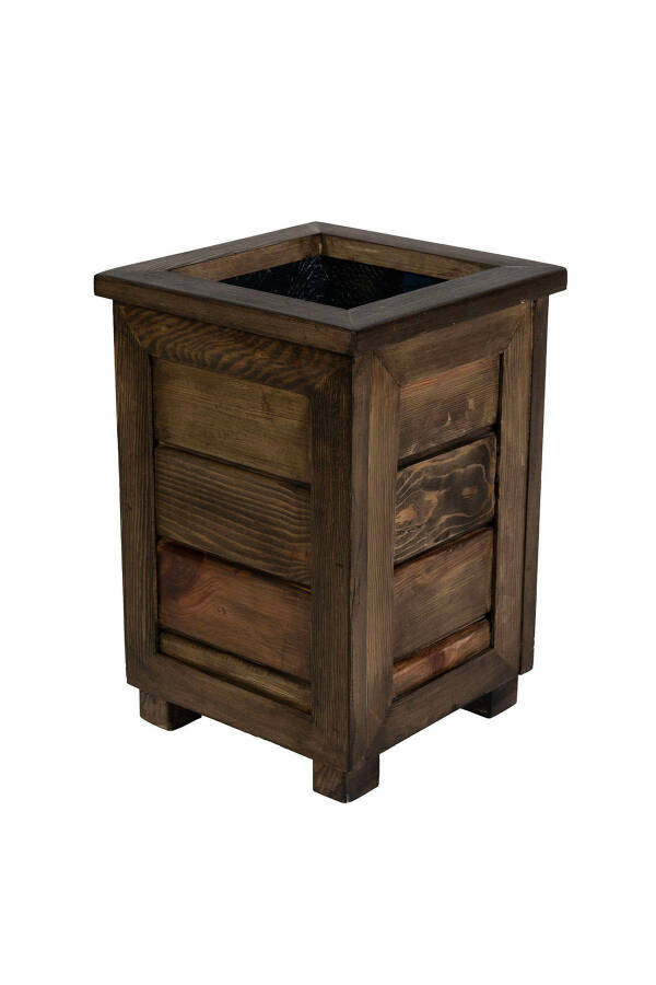 Decorative Wooden Planter - Tall - 5