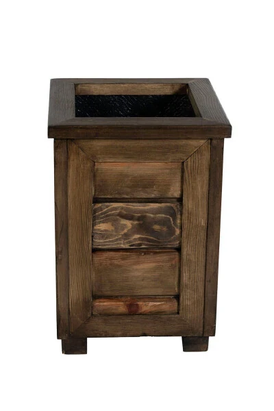 Decorative Wooden Planter - Tall - 6