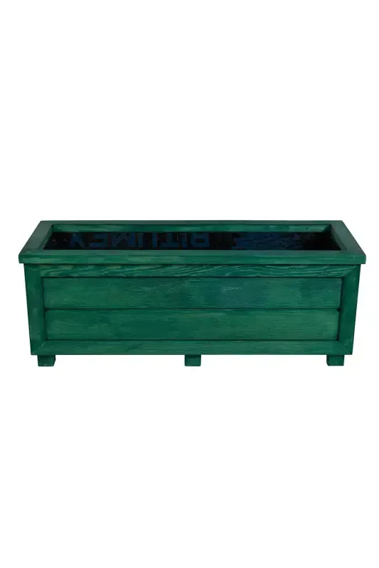 Decorative Wooden Pot - Emerald Green - 1