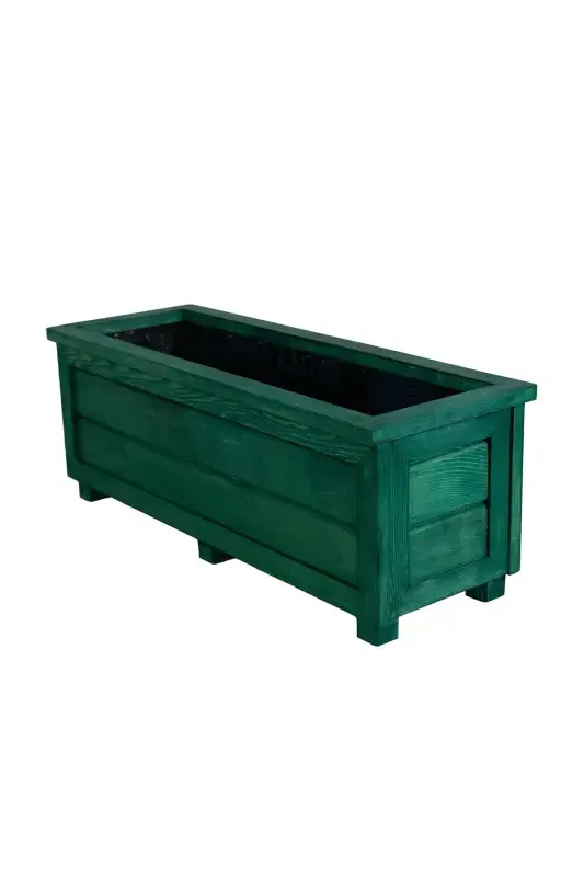 Decorative Wooden Pot - Emerald Green - 3