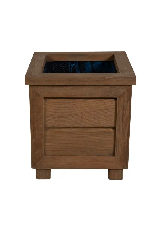 Decorative Wooden Pot - Small Size - Impregnated - KAF AHŞAP