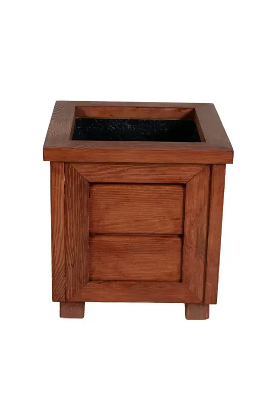 Decorative Wooden Pot - Small Size-Mahogany - 1