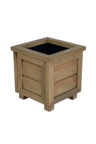 Decorative Wooden Pot - Small Size - Oak - 1