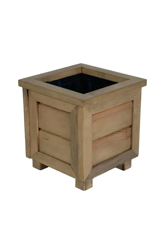 Decorative Wooden Pot - Small Size - Oak - 1