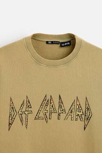 DEF LEPPARD © SOLUK EFEKTLİ SWEATSHIRT - yıkanmış yeşil - 16