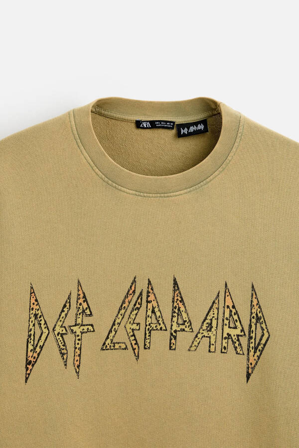 DEF LEPPARD © SOLUK EFEKTLİ SWEATSHIRT - yıkanmış yeşil - 16