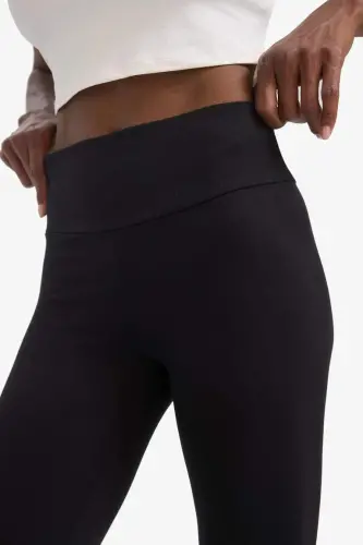 DeFactoFit Beli Saran Sporcu Tayt-Siyah - 1