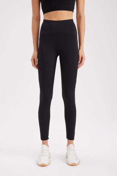 DeFactoFit Belni Qamrab Sporchi Og'ir Matoni Leggins Qora - 10