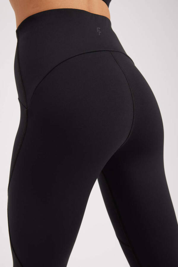 DeFactoFit Belni Qamrab Sporchi Og'ir Matoni Leggins Qora - 12