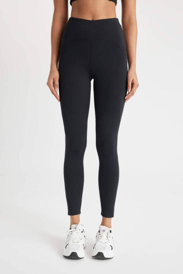 DeFactoFit Belni Qamrab Sporchi Og'ir Matoni Leggins Qora - 4