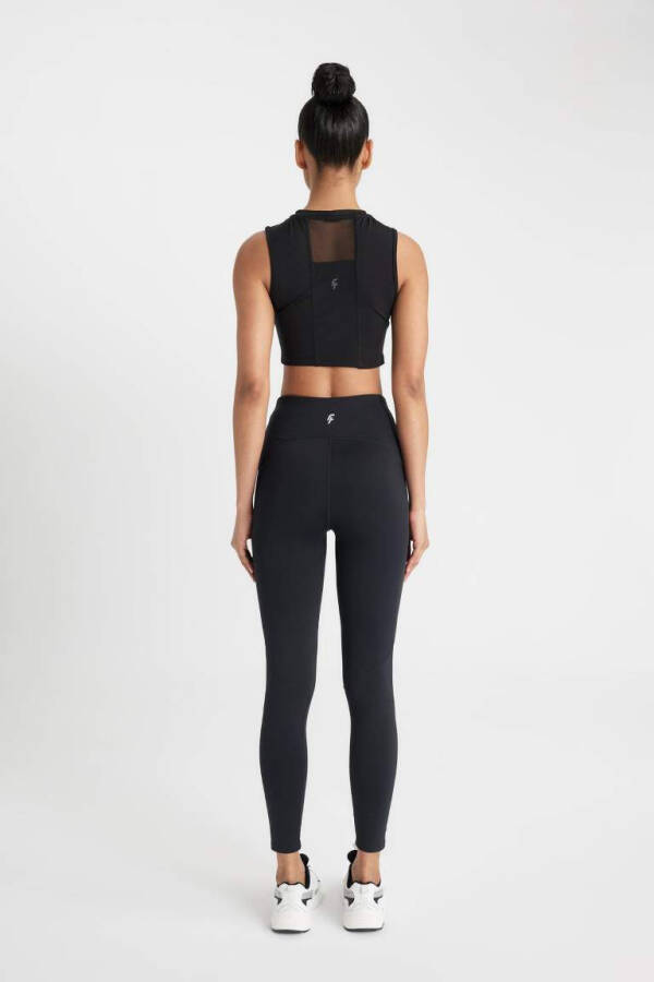 DeFactoFit Belni Qamrab Sporchi Og'ir Matoni Leggins Qora - 6