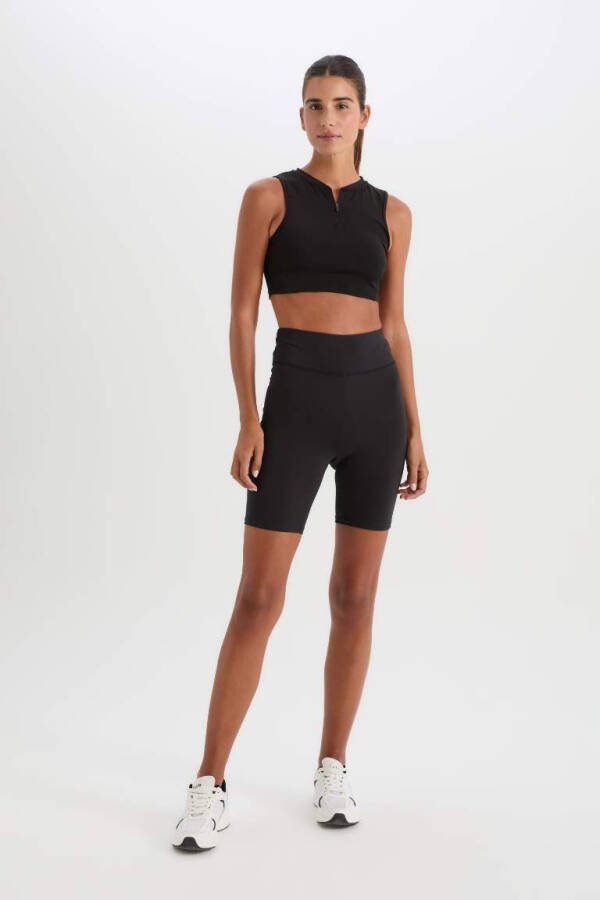 DeFactoFit Biker High Waisted Sport Leggings Black - 3