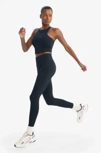 DeFactoFit High Waist Elastic Fabric Basic Sports Leggings - Black - DEFACTO (1)