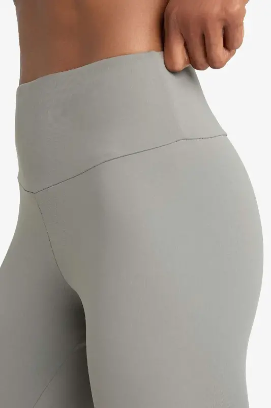 DeFactoFit High Waist Flexible Fabric Basic Sports Tights-Light Khaki - 7