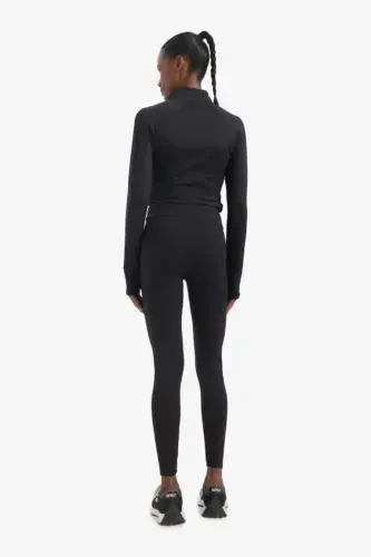 DeFactoFit High-Waisted Soft Fleece Leggings Black - 8
