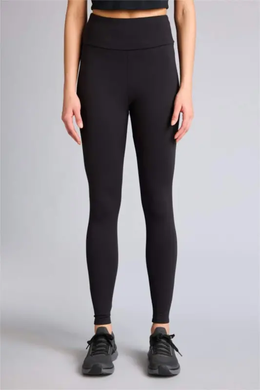 DeFactoFit High-Waisted Soft Fleece Leggings Black - 4