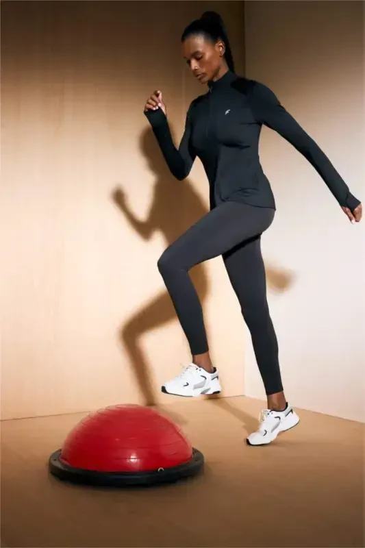 DeFactoFit High-Waisted Soft Fleece Leggings Black - 1