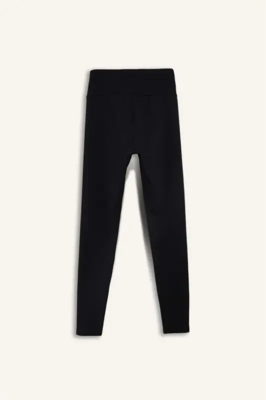 DeFactoFit High-Waisted Soft Fleece Leggings Black - 3
