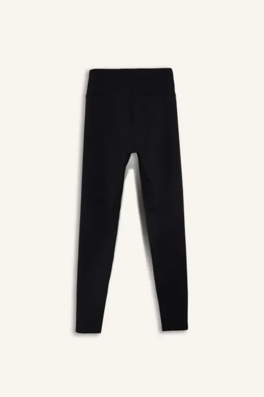 DeFactoFit High-Waisted Soft Fleece Leggings Black - 9