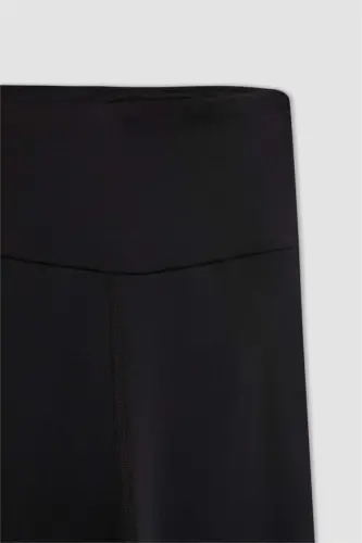 DeFactoFit High-Waisted Soft Fleece Leggings Black - 9