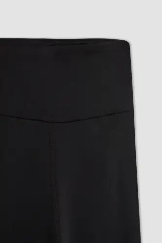 DeFactoFit High-Waisted Soft Fleece Leggings Black - 7