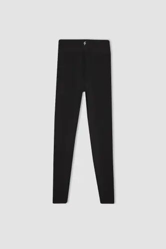 DeFactoFit High-Waisted Soft Fleece Leggings Black - 8