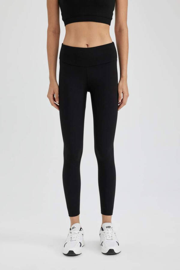 DeFactoFit High-Waisted Sport Leggings Black - 10