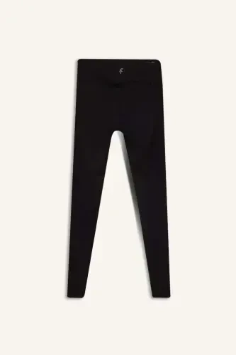 DeFactoFit High-Waisted Sport Leggings Black - 5
